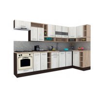 Bucatarie de Colt COSSY NEW DR. 120-320, Wenge / Decor K010